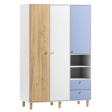 Dikins Swinging Wardrobe Cabinet 3D model image 1 