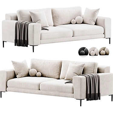 Modern Comfort: Harper Sofa Design 3D model image 1 