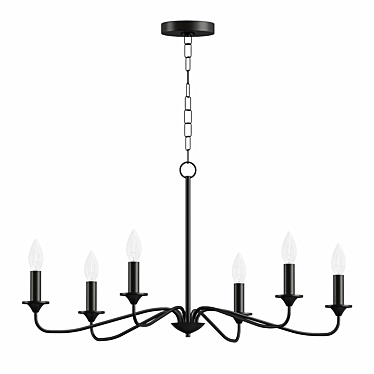 Elk Home Quinn Chandelier Bronze 3D model image 1 