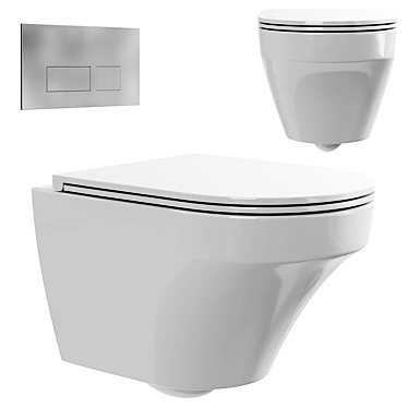 AM.PM Inspire FlashClean Toilet 3D model image 1 