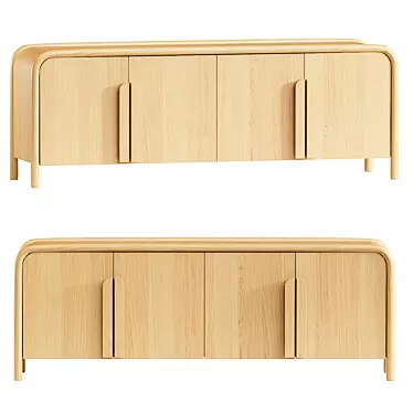 Sleek Annie Storage Credenza 3D model image 1 