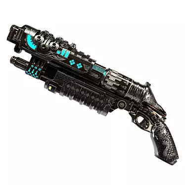 Retro Sci-Fi Blaster - Vintage Space Gun 3D model image 1 