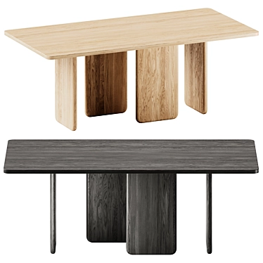 Modern TEULAT ARQ Rectangular Table 3D model image 1 