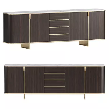 Modern Dean Sideboard in Millimeters 3D model image 1 