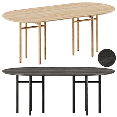 TEULAT JUNCO Modern Oval Table 3D model image 1 