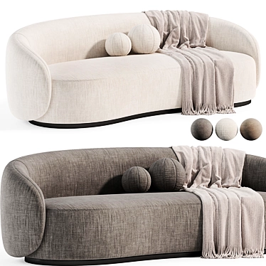 Elegant Loveseat by Eichholtz 3D model image 1 