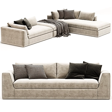 Meridiani Louis Modern Sofa Design 3D model image 1 