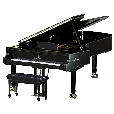 Sleek Steinway Black Piano 2015 3D model image 1 