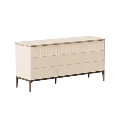 Primo Large Oak Chest Drawers 3D model image 1 