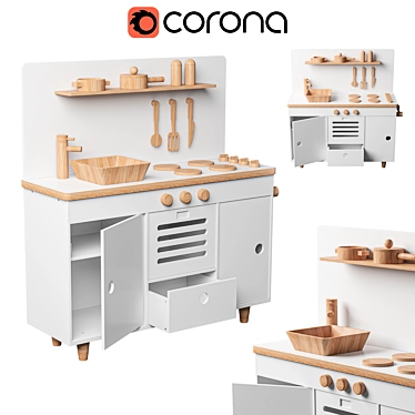 Mini Chef Play Kitchen Set 3D model image 1 