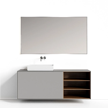 Designer Sink Vanity Line1 3D model image 1 