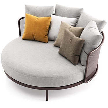 Sleek Comfort Round Daybed 3D model image 1 