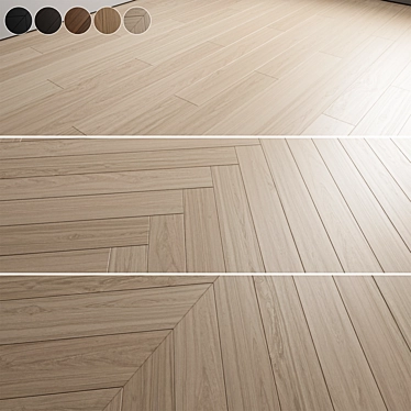 Versatile Oak Floor Textures Set 3D model image 1 