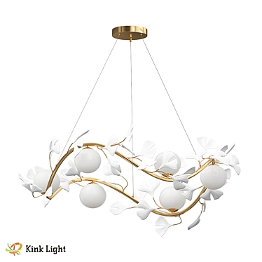 Asta Gold Pendant Light Fixture 3D model image 1 