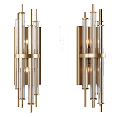 Sleek Gayle Sconce by Black Rooster 3D model image 1 