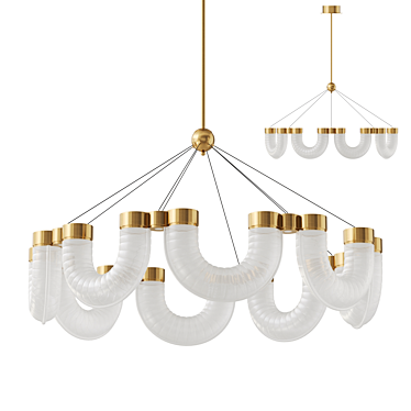 VenzeLamp Glass LED Chandelier 3D model image 1 