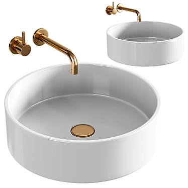 Elegant Sofía Washbasin 

(Note: the description provided did not contain any Russian text for translation.) 3D model image 1 