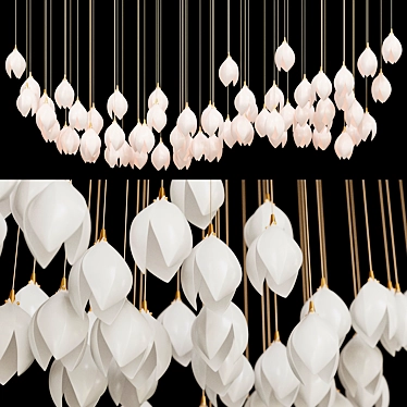 Bloom Blanket Chandelier - Modern Luxury meets Elegance 3D model image 1 