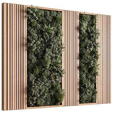 Green Wall Vertical Garden Display 3D model image 1 