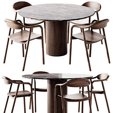 Modern Ostinato I Dining Set 3D model image 1 