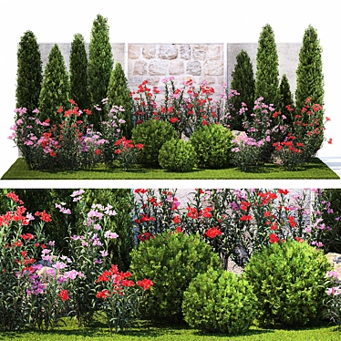 Elegant Garden Plant Collection 3D model image 1 