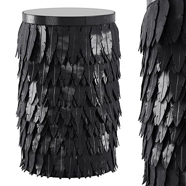 Modern Black Accent Table 3D model image 1 