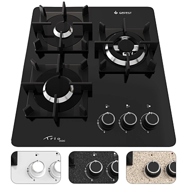 GEFEST Built-In Gas Cooktop 3D model image 1 