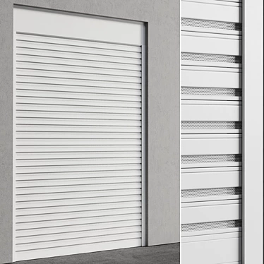 Outdoor Electric Roller Garage Shutter 3D model image 1 