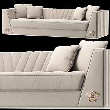 Luxurious Versace Home Sofa 3D model image 1 