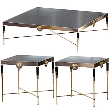 Luxurious Versace Home Argo Table 3D model image 1 