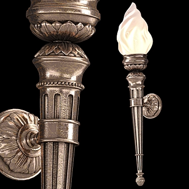 Elegant Torche Louis Wall Light 3D model image 1 