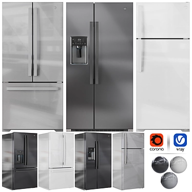 GE Refrigerator Bundle, Multiple Models 3D model image 1 