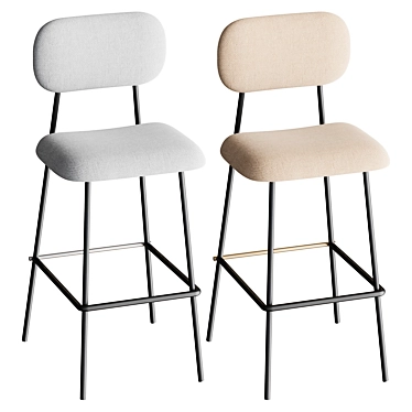 Miami Bar Stool | Sleek 3D model image 1 