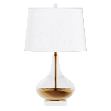 Gold Leaf Glass LED Lamp 3D model image 1 