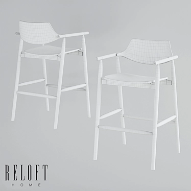 Monk Bar Stool in Millimeters 3D model image 1 