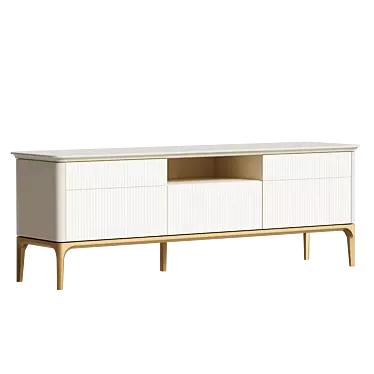 Primo Gold TV Stand Cabinet 3D model image 1 