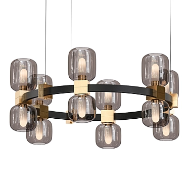 ImperiumLoft WENDEL L12 Pendant Chandelier 3D model image 1 