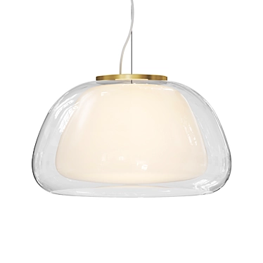 Modern Glass Jelly Pendant Light 3D model image 1 