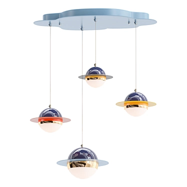 Modern UFO Design Lighting Set 3D model image 1 