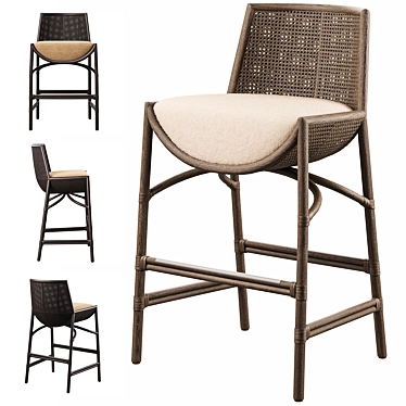  Sleek Taru Barstool MCA1547 3D model image 1 