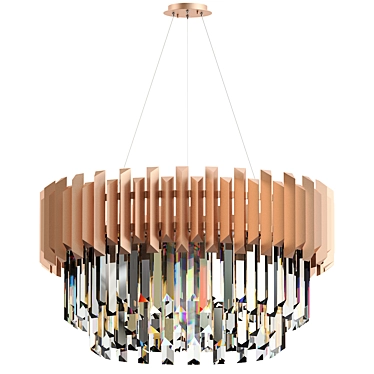 Elegant Seneca Falls Chandelier Fixture 3D model image 1 