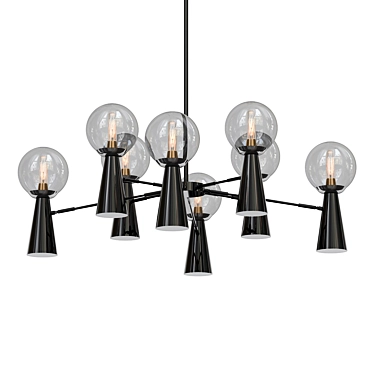 ABELINA L16 Ceiling Chandelier Black-Grey 3D model image 1 