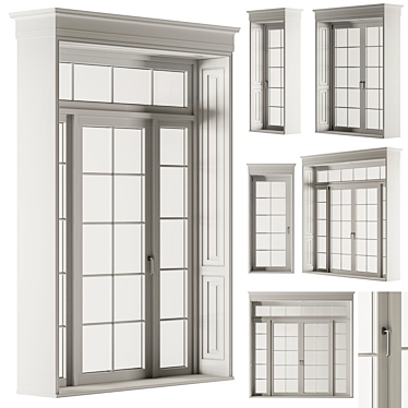 Versatile White Window Set 26 3D model image 1 