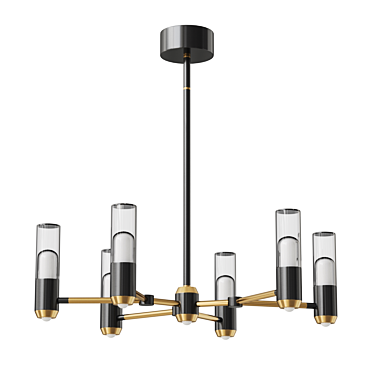 Cylinder LED Pendant Lampairo Chandelier 3D model image 1 