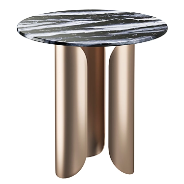 Luxury Olivya Stone Side Table 3D model image 1 