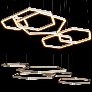 Geometric Pendant Light Collection 3D model image 1 