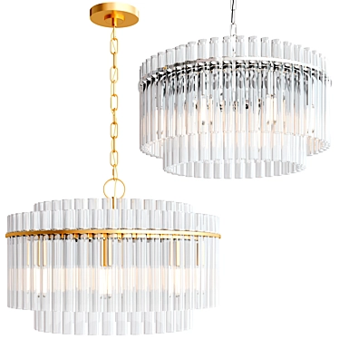 Elegant Beckett Chandelier, 16.25" x 24 3D model image 1 