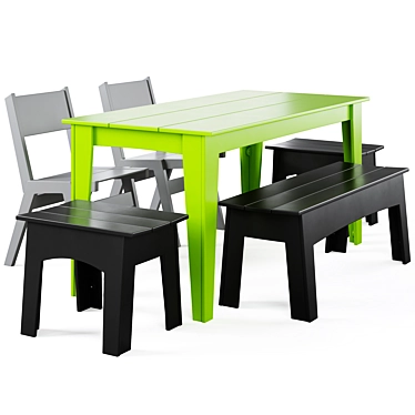 Loll Design Alfresco Counter Set 3D model image 1 