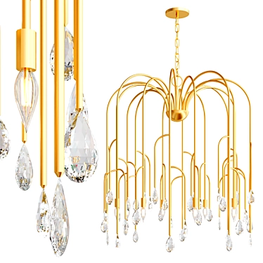 Elegant Anholt 8-Light Chandelier 3D model image 1 