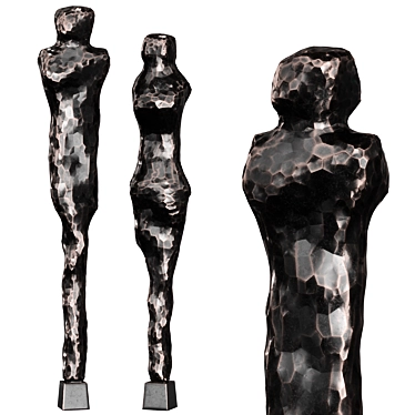 Metal Abstract Male Female Figures 3D model image 1 